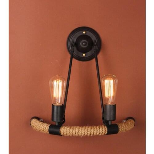 Loft lamparas de techo люстра в гостинную iron bedroom light aisle living room corridor wall lights for home cabecero de cama