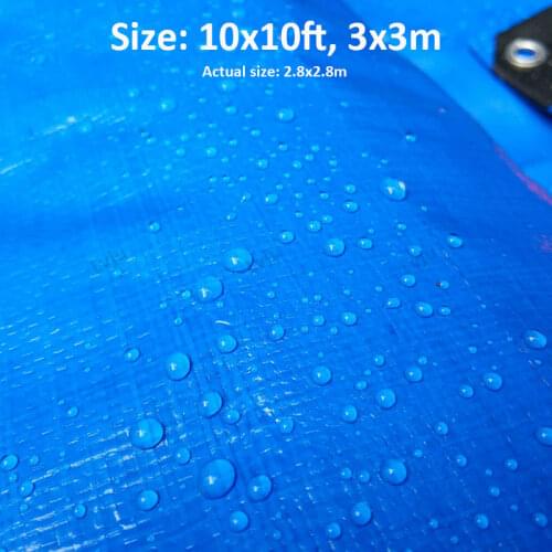 Lvju Thicken PE Tarpaulin Rainproof Cloth Outdoor Canopy Awning Cloth Waterproof Tent Tarpaulin Canvas Tarp Sheet-10x10ft 3x3m