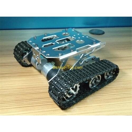 Aluminium alloy metal Smart car chassis tank robot crawler undercarriage track robot chassis H300