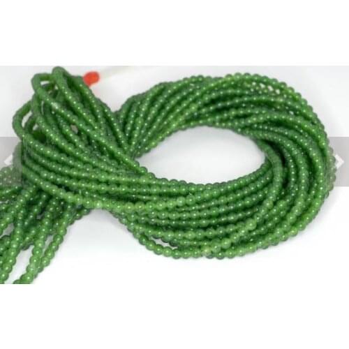 New Arriver Jades Beads Jewellery,3mm Green Jades Gem-stones Loose Beads One Full Strand,Free Shipping