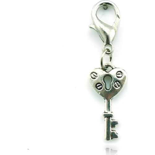 JINGLANG Wholesale Fashion Lobster Clasp Charms Dangle Retro Key Charms DIY Jewelry Accessories