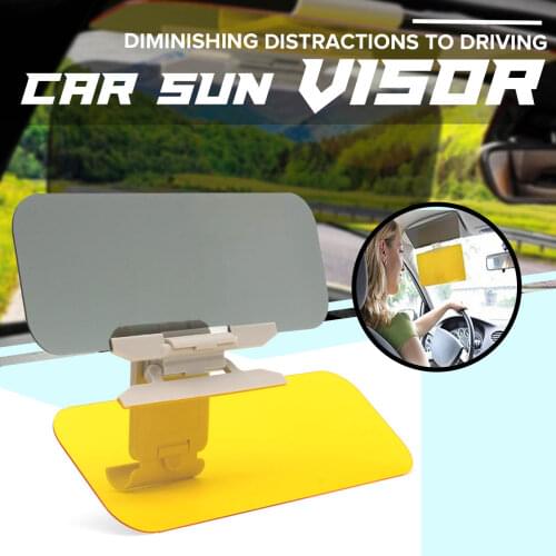 Day Night HD Anti Glare Auto Car Flip Down Shield Sun Visor Vision Block View Anti UV Fold Flip Dazzling Goggles Driving Mirror