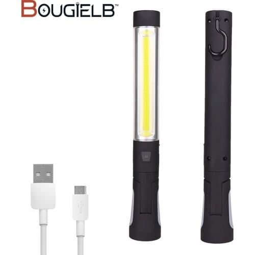 Portable Lanterns Working Inspection USB Rechargeable Torches COB LED Multifunction Maintenance Flashlight With Magnetic Hook