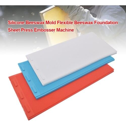 2PCS/Set Cell Size 5.3mm Rubber Beeswax Press Sheet Mould Foundation Bee Hive Basis Press Sheet Mould Tools Beekeeping Equipment