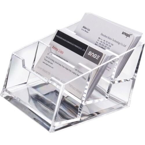 Transparent Business Card Display Shelf Multilayer Desk Shelf Box Acrylic Material Business Card Holder Office Desktop Storage