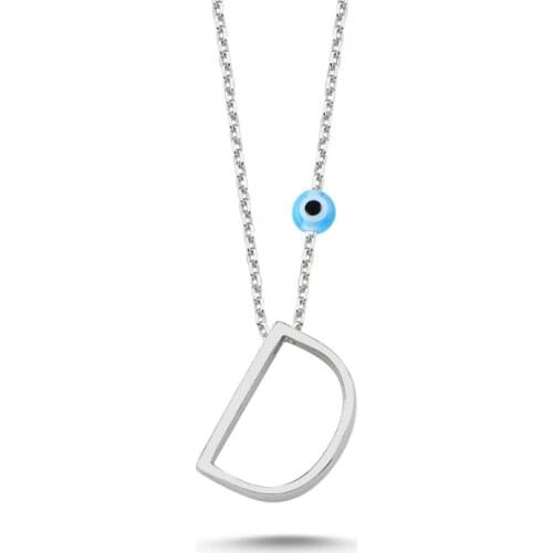Silverlina Silver-D-Letter Ghost Pendant