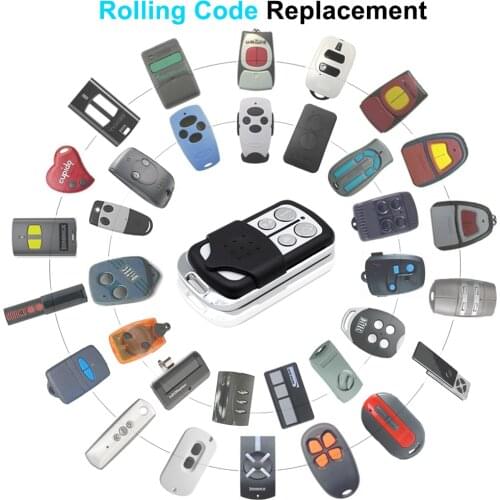 Rolling Code Remote Control Garage Door replacement For 433.92MHz 868 MHz Remote Garage 4 CH Gate Door Opener