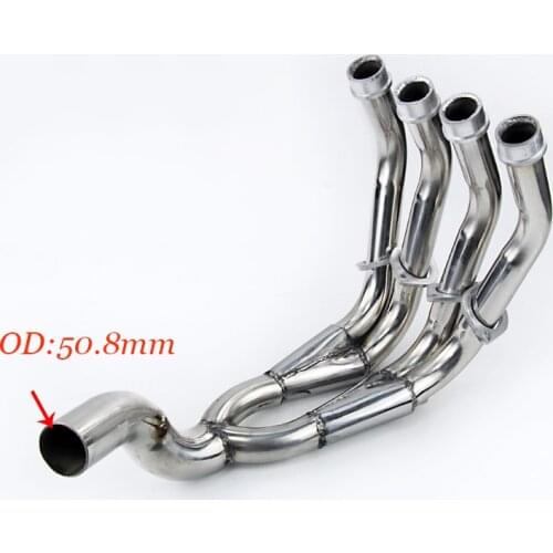 Motorcycle Header Link Pipe Stainless Steel Front Connect Pipe Without Muffler Tail Slip On For Yamaha XJ6N XJ6F Scooter Escape