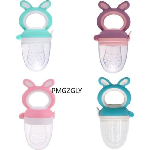 Baby nipple Rabbit Ear Baby Pacifier Food Nibbler Fresh Fruit Milk Rice Paste Feeder Infant Nipple Teat Pacifier Bottle Nipple