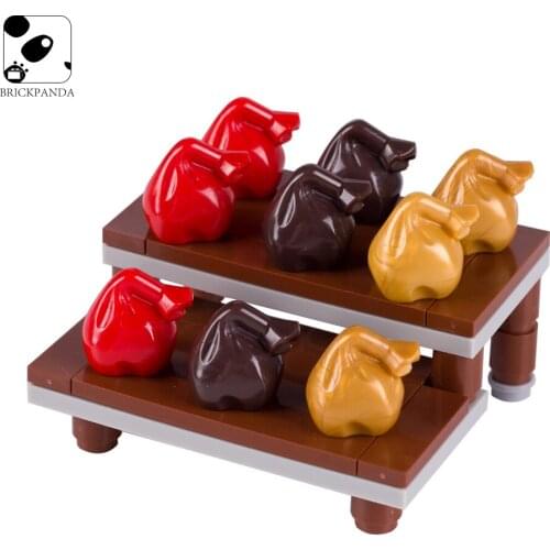 Building Blocks Bag Accessories Purse Money Figures parts Christmas Gift Decoration bricks Friends MOC City Children Toys