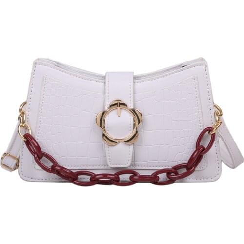 Spring New Fashion Women Shoulder Bag Chain Strap Flap Designer Handbags Clutch Bag Ladies Messenger Bags With Metal Buckle