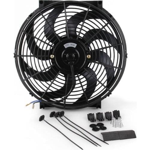 DC12V Universal 14-inch Car Water Tank Fan Radiator Air Conditioning Electronic Fan High-power Modified Cooling Fan Accessories