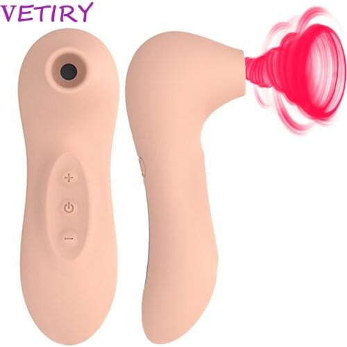 VETIRY 10 Speeds Clit Sucker Vibrator for Women Oral Licking Tongue Vibrator Clitoris Stimulator Nipple Sucking Massage Sex Toys