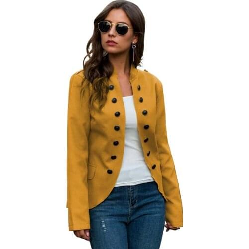 Women Coats And Jackets 2021 Autumn Winter Button Long Sleeve Loose Cardigan Ladies Fashion Double Breasted Streetwear Jackets