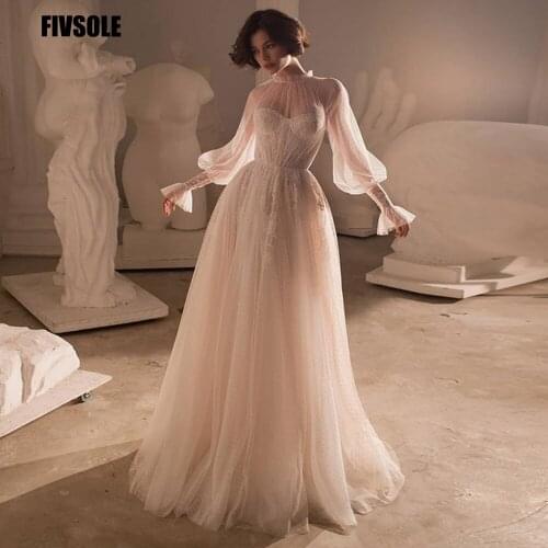 Fivsole Cap-Shoulder A-Line Wedding Dress 2021Vestidos De Novia Simple Design Backless Court Train Formal Wedding Bridal Gowns