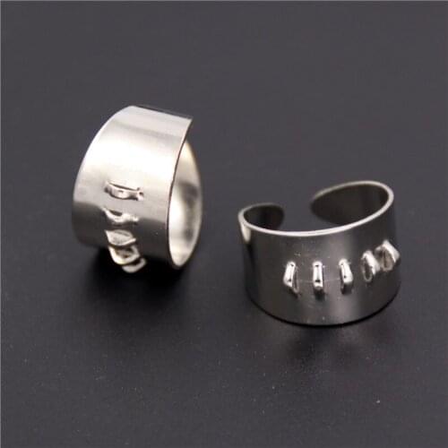 1pcs Silver Color Alloy Round Setting Charm Ring Jewelry Finding A1000