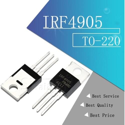 10pcs/lot IRF4905 IRF4905PBF TO-220 MOS FET P channel field effect 74A 55V 200W new original