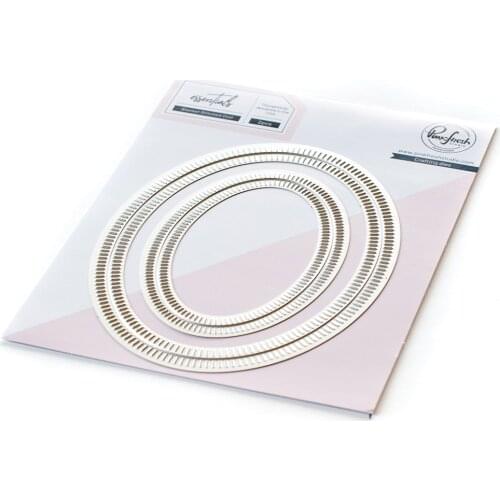 2021 AliliArts Metal Cutting Dies Blanket Stitched oval diy Scrapbooking Photo Album Decorative Embossing PaperCard Crafts Die