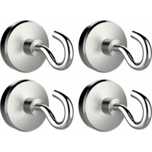 4pcs Magnetic Hanging Hooks Strong Magnet Neodymium Rare Earth magnet Hanger for Home Kitchen Wall Hook Hanging Tool