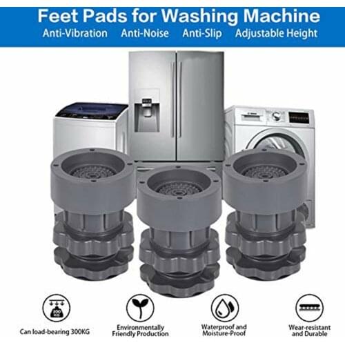4Pcs Anti Vibration Feet Pads Rubber Legs Slipstop Silent Skid Raiser Mat For Washing Machine Support Dampers Stand Accessories