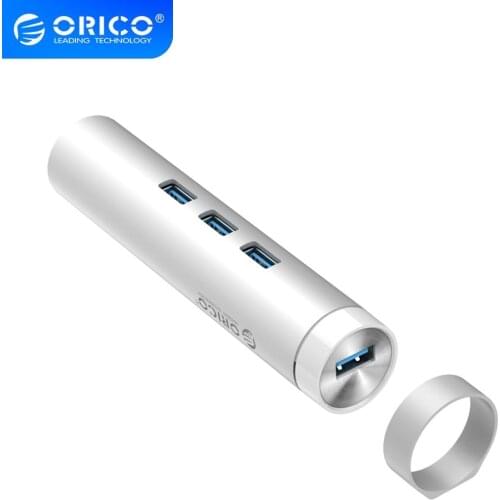 Aluminum Alloy Type-C USB3.0 to USB3.0 * 3 / RJ45 Ethernet Adapter, fast accession Multi-function network card hub ， ARH3L-U3