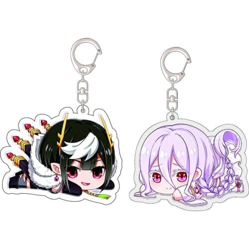 Anime Acrylic Keychain Charm So I'm a Spider, So What? Kumo desu ga, Nani ka? Cartoon Mascot Pendant Keyring Cosplay Props Gift