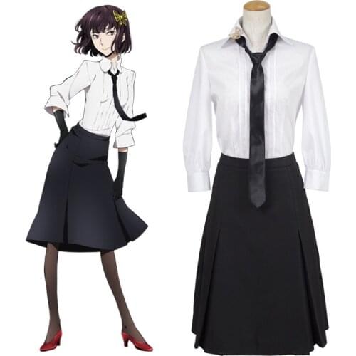 Anime Bungou Stray Dogs Akiko Yosano School Uniforms Skirt Dress Cosplay Costume Cos Hallowas Gift Brand New
