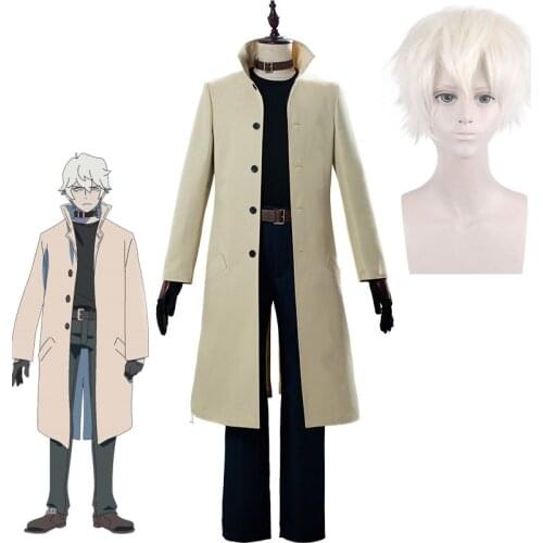 Anime BRAND NEW ANIMAL Ogami Shirou Cosplay Costume for Men Coat + Pant + Tops Sets Wig Halloween Carnival Costumes C188K209