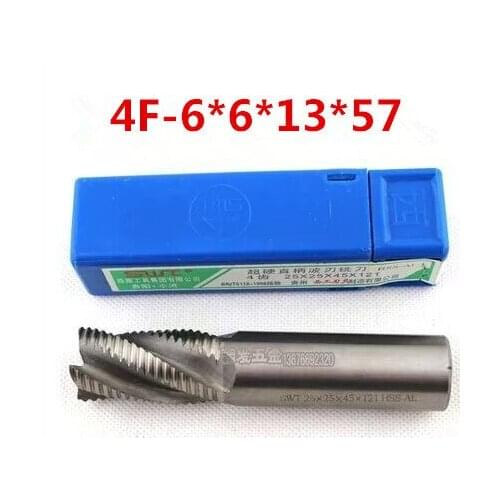 Free Shipping 5pcs HSS-AL 4Flute Rough machining 6x6mm End mill wave edge milling cutter Machine Milling Machinery Cutting tool