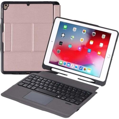 Split Bluetooth keyboard case for iPad 10.2 Air 10.5 with pen slot Bluetooth keyboard leather case For Apple ipad Ipad air 2