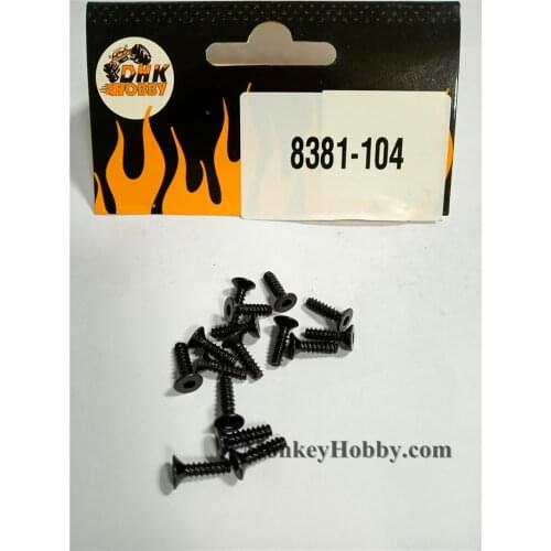 DHK RC CAR PARTS 8381-104 Flathead screw-coarse thread(KB2.6*10mm) (16 pcs)