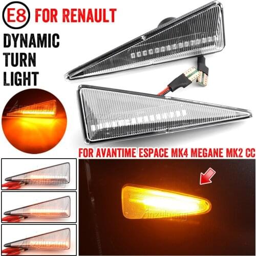 Dynamic LED Flashing Turn Signal Side Marker Lamp Car Light For Renault MK4 Vel Satis Wind Avantime Megane 2 Scenic 2 Espace 4
