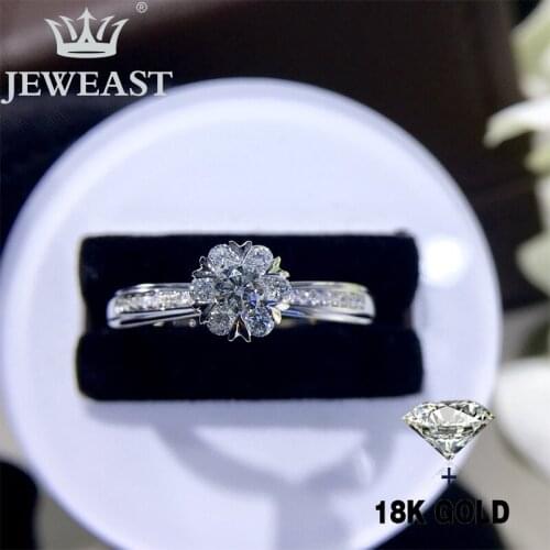 Natural Diamond 18K Gold Pure Gold Ring Beautiful Gemstone Ring Good Upscale Trendy Classic Party Fine Jewelry Hot Sell New 2020