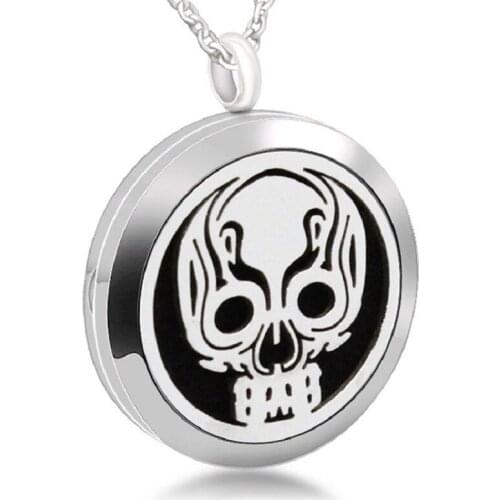 Magnetic Stainless Steel Aromatherapy Necklace Jewelry Perfume Locket Pendant Essential Oil Diffuser Locket