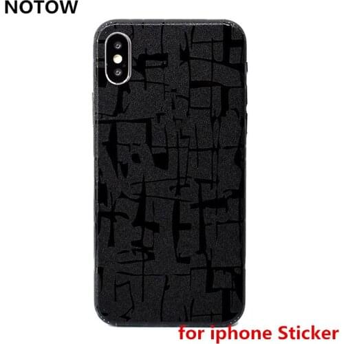 NOTOW 3D Honeycomb dot leather PVC Sticker Wrap Skin Mobile Back Paste Protective Film For iPhone6 7 8 6plus/ X Diamond pattern