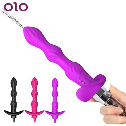 OLO Syringe Douche System Anal Beads Butt Plug Silicone Enema Shower Vibrator Prostate massage for Gay Sex Toys for Woman Man