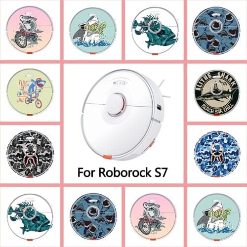 Custom Roborock Vacuum Cleaner Sticker For Roborock Robotic Vinyl Shark Stickers For Roborock S7 Robot Skin Sticker