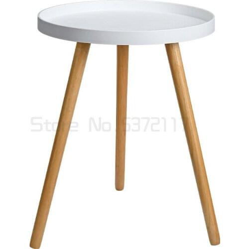 Nordic simple round tea table modern Mini round table living room sofa side table balcony small tea table