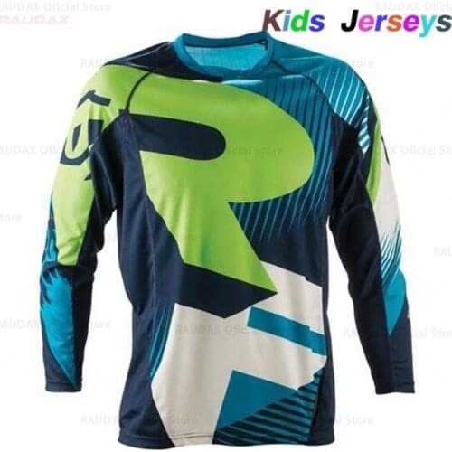 2021 New Kids Quick Dry Motocross Jersey Downhil Mountain Bike DH Shirt MX Motorcycle Clothing Ropa for Boys MTB T-Shirts