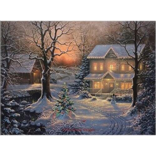 Counted Cross Stitch Kits Needlework Embroidery Crafts 14 ct Aida DMC Color DIY Arts Handmade Home Decor - Holiday Blessings