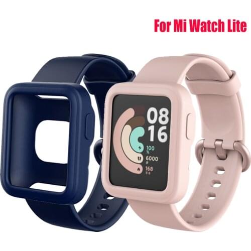 Silicone Strap Case For XiaoMi Mi Watch Lite Strap Bracelet Watch Band For Xiaomi Watch Lite Protector Case Cover Film Straps