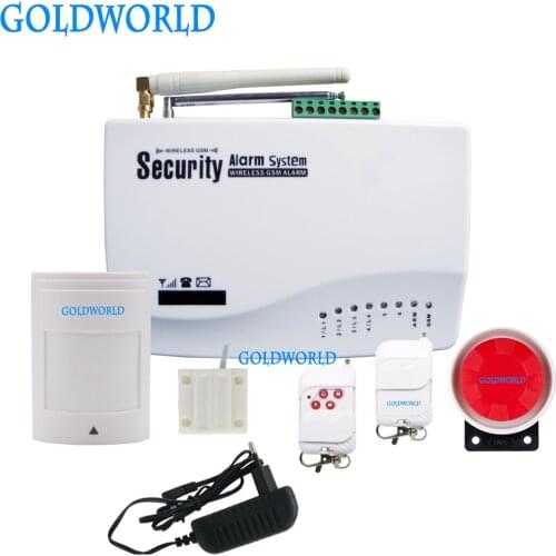 GoldWorld Russian English Voice Wired GSM Alarm System Dual Antenna GSM Home Alarm Security App Control Protection Auto Dial DIY