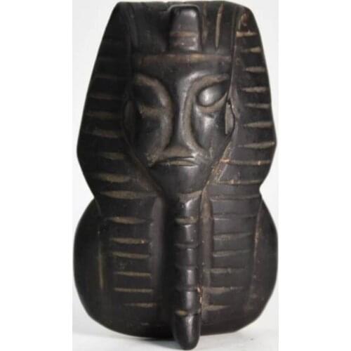 Hongshan culture archaize black iron meteorite sculpture Exorcism pharaohs statue