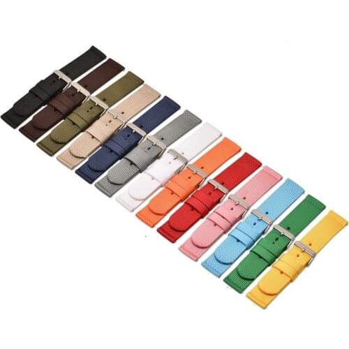 18mm 20mm 22mm Quick Release Nylon Watch Strap Replacement Universal Canvas Watchband Smart Watch Bracelet