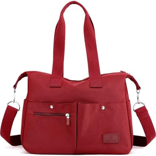 Top-handle Satchel Large Capacity Multiple pockets Tote Nylon Shoulder bags Messenger Bags Waterproof Crossbody for Women