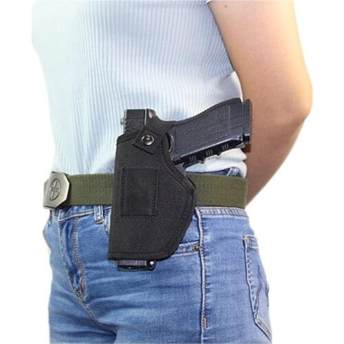 Tactical Gun Holster For Glock 17 Beretta M9 Airsoft Concealed Carry Holster Belt Clip Left Right Hand Adjustable Gun Bag Case