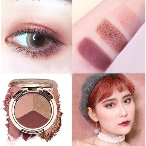 Three-color Pocket Watch Eye Shadow Tray Pumpkin Natural Shimmer Matte Purple Haze Gradient Lazy Eyeshadow Makeup shadow Pallete