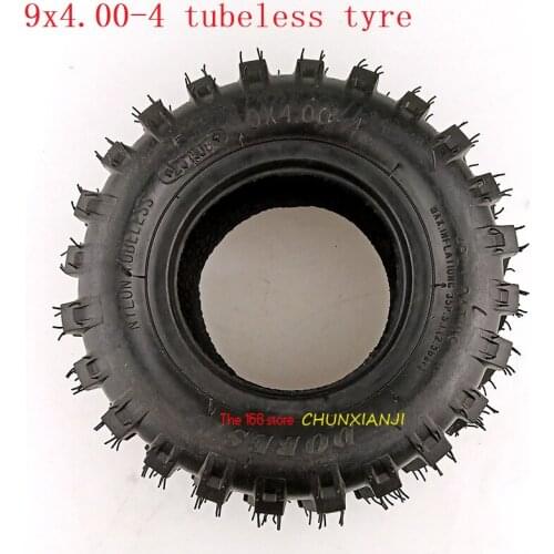 9X4.00-4 Vacuum tires for Turf Rider Tread Tubeless Lawnmower Golf Go Cart ATV Pocket Bike Go Kart