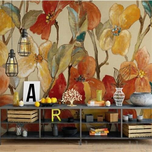 Vintage Oil Painting Wallpapers 3D Murals Custom Photo Wall Papers Home Decor for Living Room Nature Landscape Tree Wall Murals