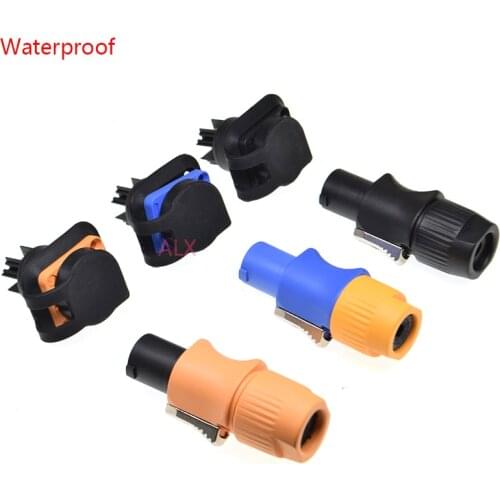 1PCS Waterproof 20A Powercon led speakon Power plug Panel Mount Adapter IP65 True Locking Cable Aviation connector 3pin NAC3FCA